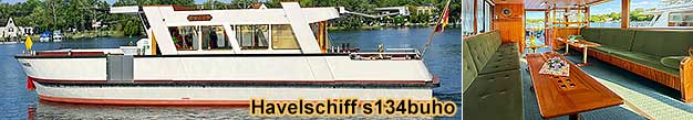 Berlin-Spandau Havelschiff s135buha-fsod Schiff Mieten �  Gruppen bis 25 Personen.