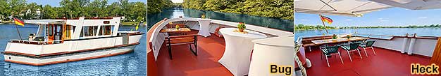 Berlin-Spandau Havelschiff s135buha-fsod Schiff Mieten �  Gruppen bis 25 Personen.